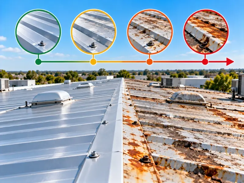 Metal roof inspection