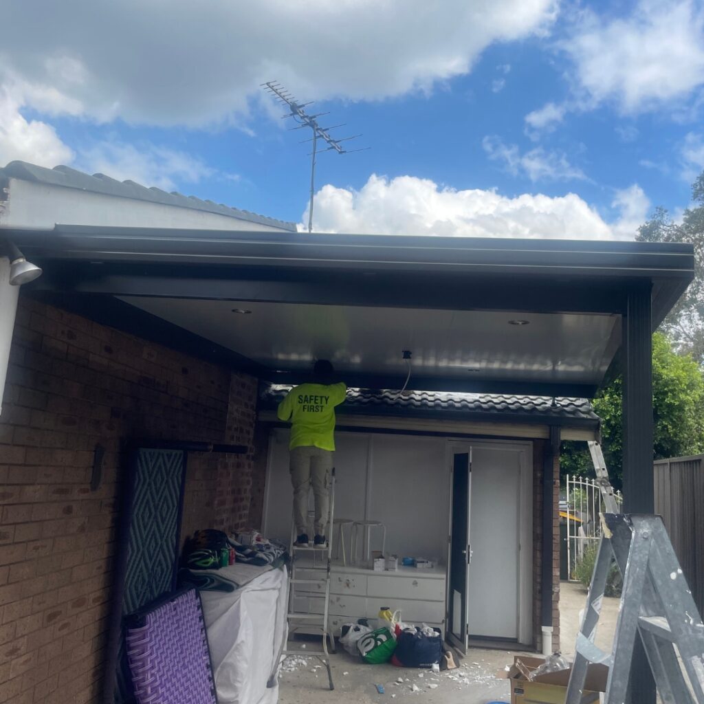 Patio roof construction