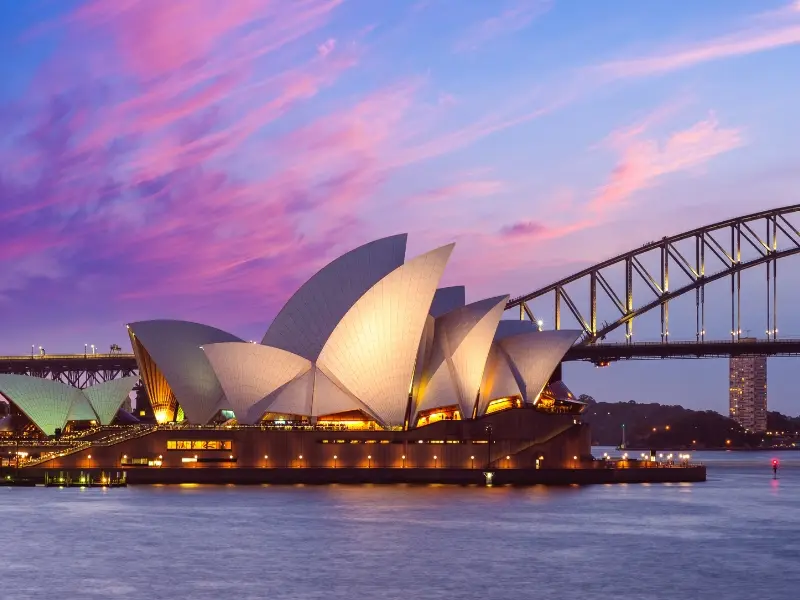 tile roof installation 5 Sydney Harbour Bridge and Sydney Opera House at sunset