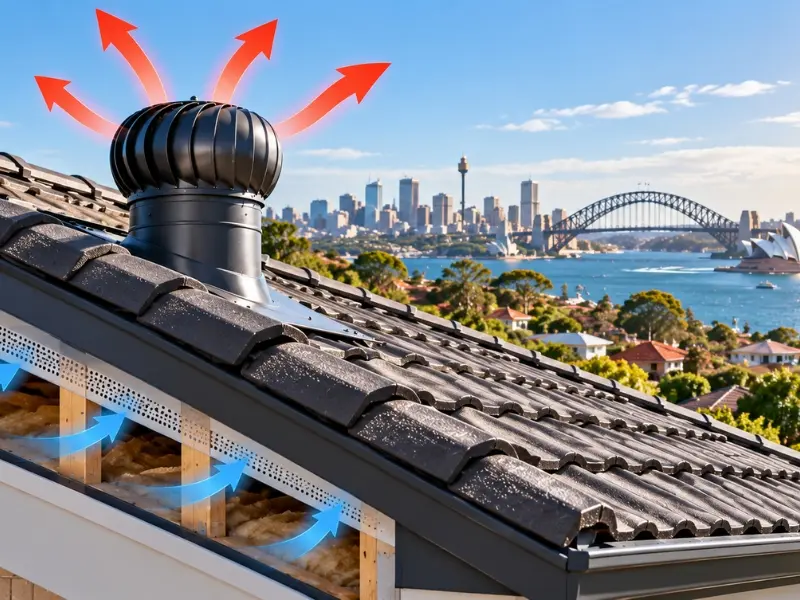 Whirlybird roof ventilation